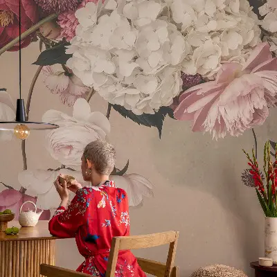 Papier peint intissé Fleurs romantiques