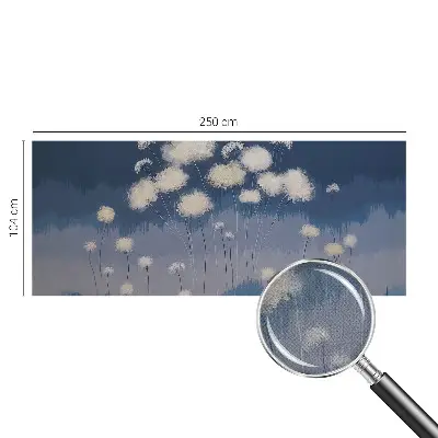 Papier peint photographique intissé pissenlits blancs