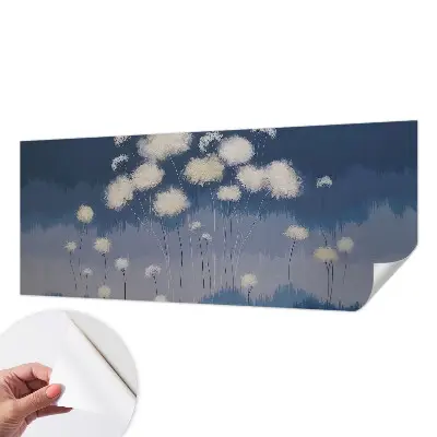 Papier peint photographique intissé pissenlits blancs