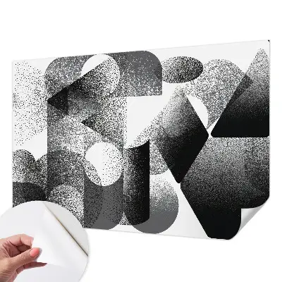 Papier peint photo imprimé sur tissu non tissé formes géométriques