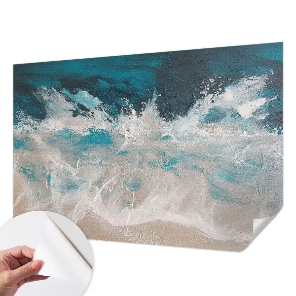 Papier peint photographique sur tissu non tissé vagues océaniques