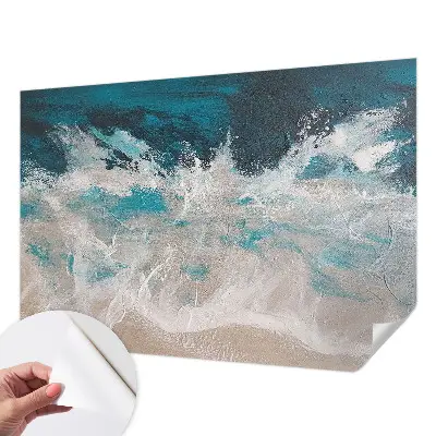 Papier peint photographique sur tissu non tissé vagues océaniques