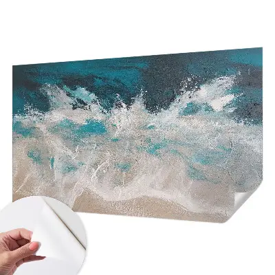 Papier peint photographique sur tissu non tissé vagues océaniques