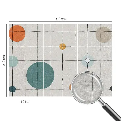 Papier peint intissé imprimé Cercles colorés