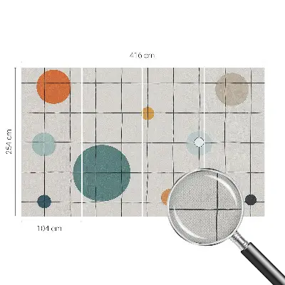 Papier peint intissé imprimé Cercles colorés