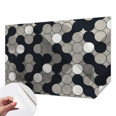 Papier peint tête de lit chambre adulte Geometrické kruhy