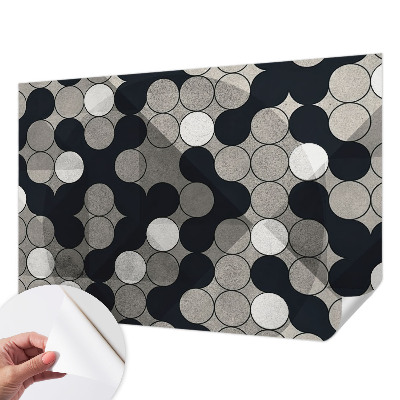 Papier peint tête de lit chambre adulte Geometrické kruhy