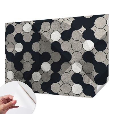 Papier peint tête de lit chambre adulte Geometrické kruhy