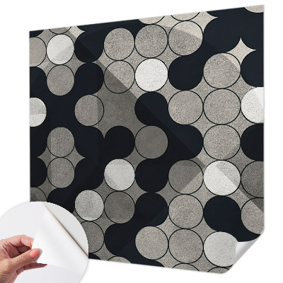 Papier peint tête de lit chambre adulte Geometrické kruhy
