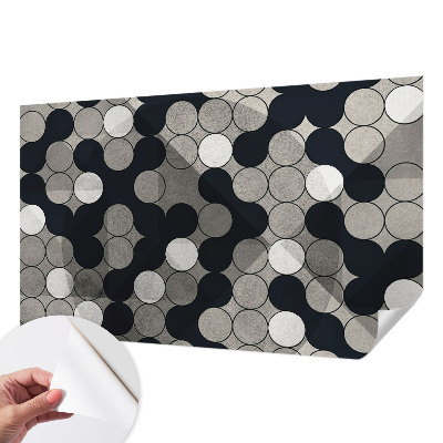 Papier peint tête de lit chambre adulte Geometrické kruhy