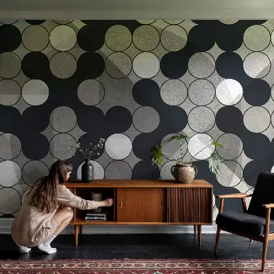 Papier peint intissé Cercles géométriques
