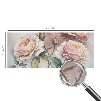 Papier peint photographique intissé roses pastel