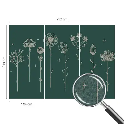 Papier peint photo imprimé sur tissu non tissé Fleurs subtiles