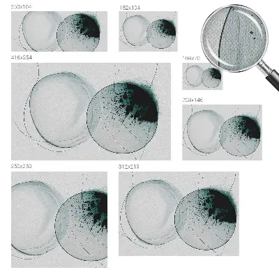 Papier peint intissé imprimé Cercles verts