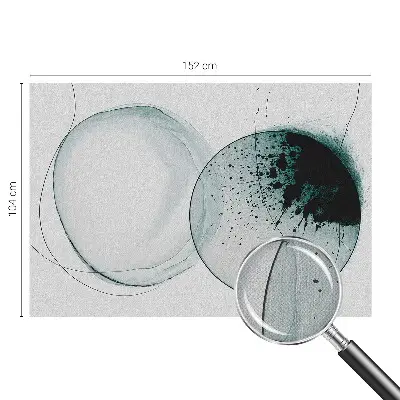 Papier peint intissé imprimé Cercles verts