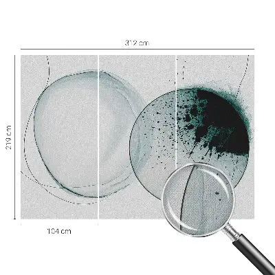 Papier peint intissé imprimé Cercles verts