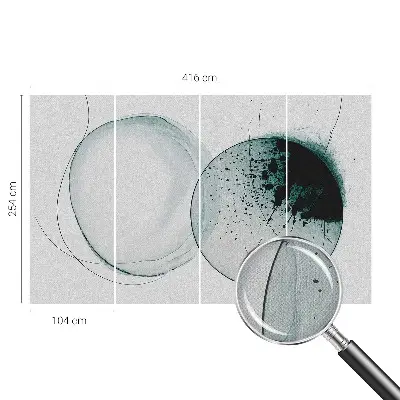 Papier peint intissé imprimé Cercles verts