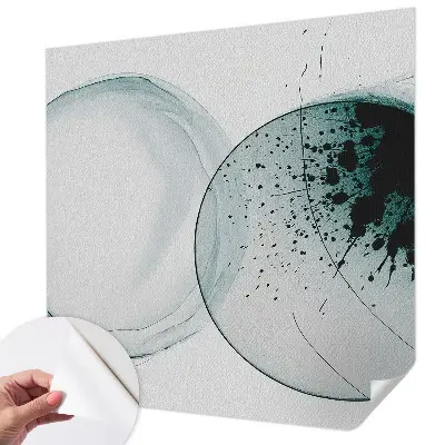 Papier peint intissé imprimé Cercles verts