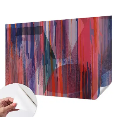 Papier peint photographique sur tissu non tissé rayures arc-en-ciel