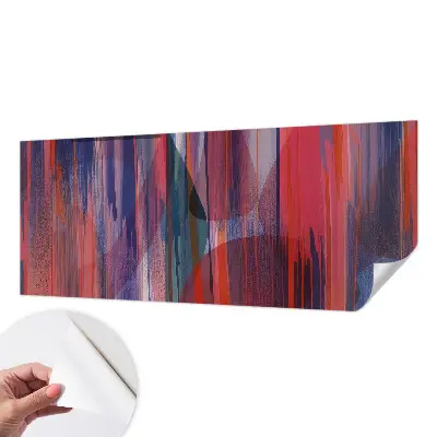 Papier peint photographique sur tissu non tissé rayures arc-en-ciel