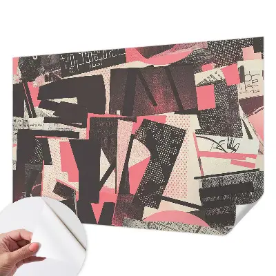 Papier peint photographique sur tissu non tissé Collage géométrique
