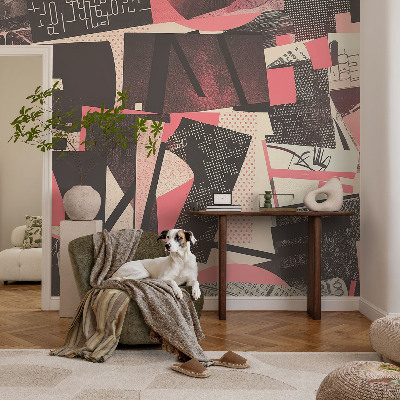 Papier peint chambre ado Geometrická koláž