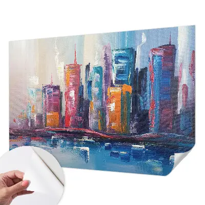 Papier peint intissé Ville colorée