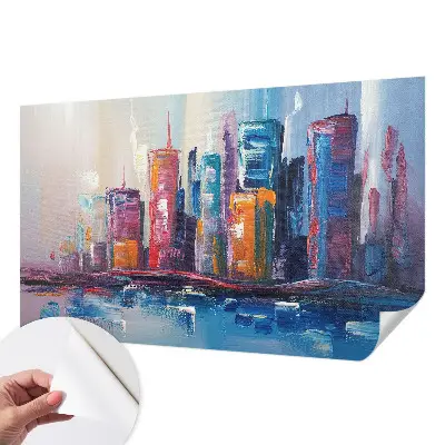 Papier peint intissé Ville colorée