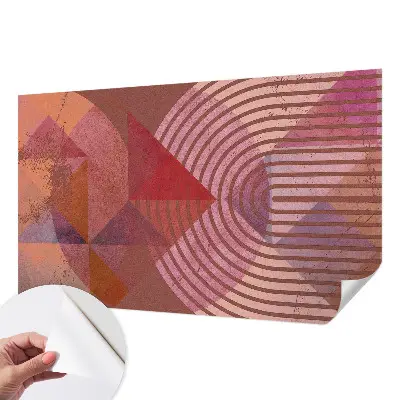 Papier peint photo imprimé sur tissu non tissé formes abstraites