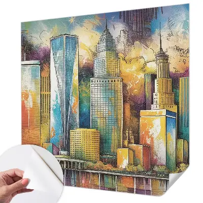 Papier peint photo grand format pour le mur Panorama de la ville