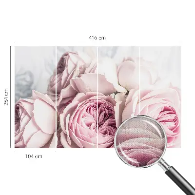 Papier peint photographique intissé roses roses