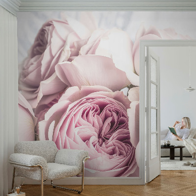 Papier peint chambre adulte cocooning Ružové ruže