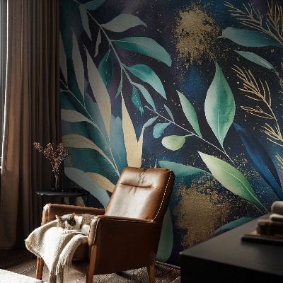 Papier peint chambre parentale Botanické listy