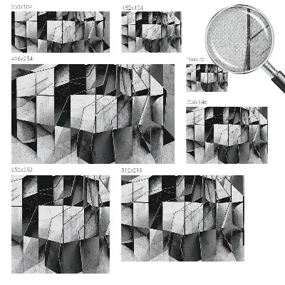 Papier peint photo imprimé sur tissu non tissé Abstraction géométrique