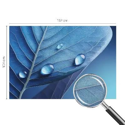 Papier peint photographique sur tissu non tissé Feuille bleue