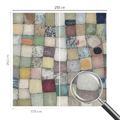 Papier peint intissé mosaïque colorée