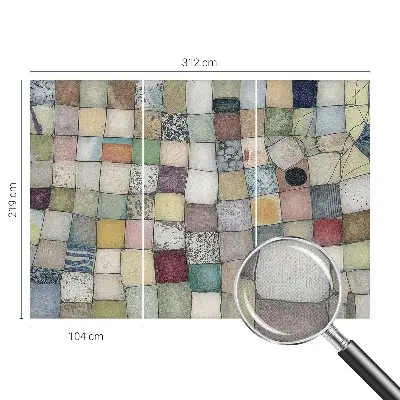 Papier peint intissé mosaïque colorée