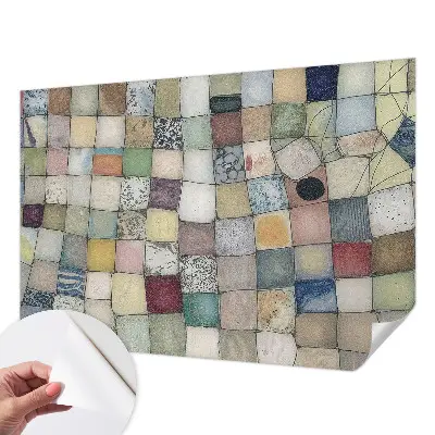 Papier peint intissé mosaïque colorée