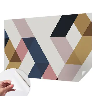 Papier peint photo sur tissu non tissé Losanges colorés