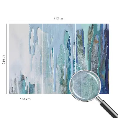 Papier peint photographique sur tissu non tissé Cascades bleues