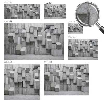 Papier peint intissé imprimé Blocs de béton