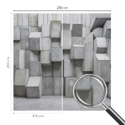 Papier peint intissé imprimé Blocs de béton