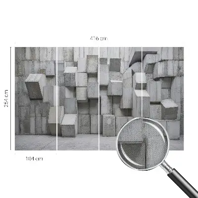 Papier peint intissé imprimé Blocs de béton