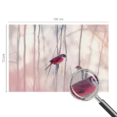 Papier peint photo imprimé sur tissu non tissé couple d'oiseaux