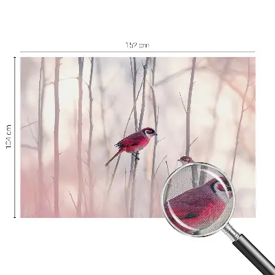 Papier peint photo imprimé sur tissu non tissé couple d'oiseaux