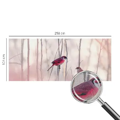 Papier peint photo imprimé sur tissu non tissé couple d'oiseaux