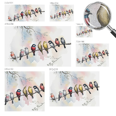 Papier peint photo autocollant Vtáky na konári