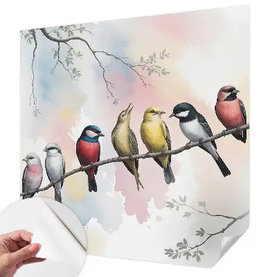 Papier peint photo sur tissu non tissé Oiseaux sur une branche