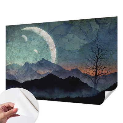 Déco papier peint salon Nočná krajina