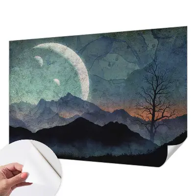 Papier peint photographique sur tissu non tissé paysage nocturne